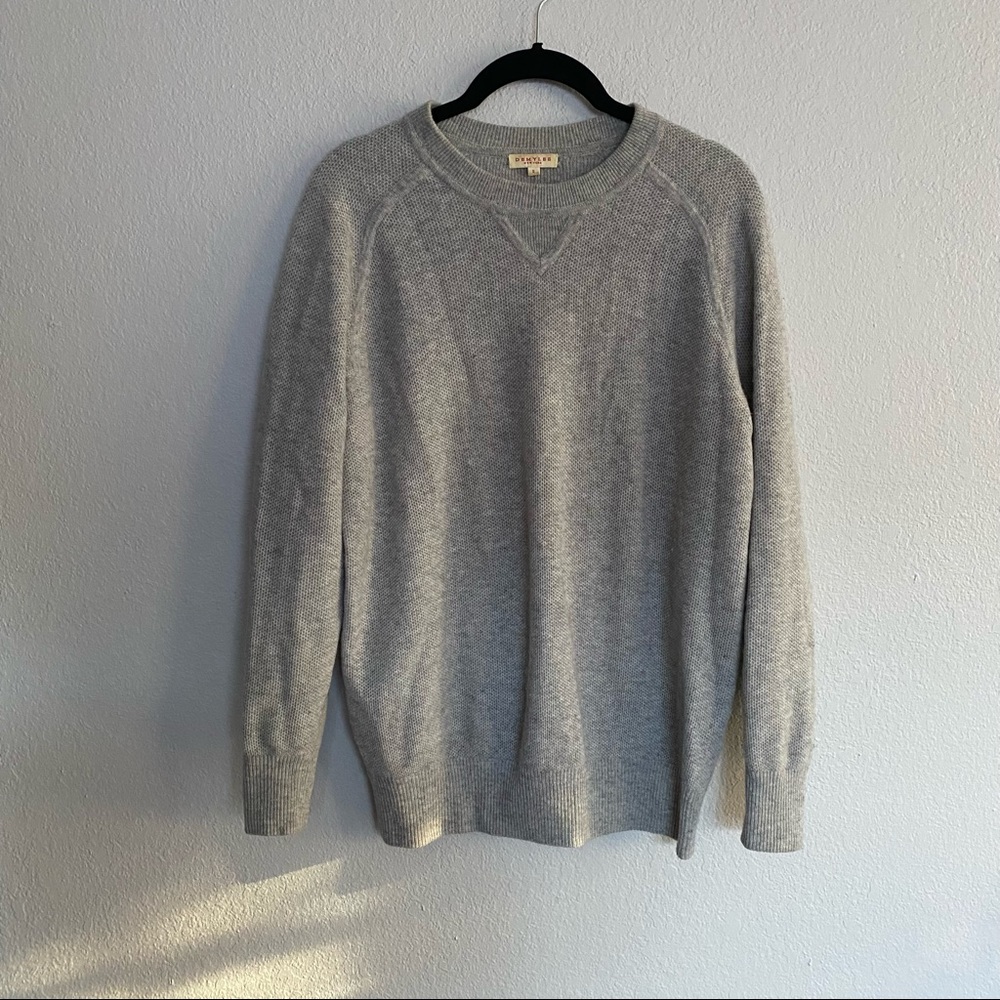 demylee gray crewneck sweater